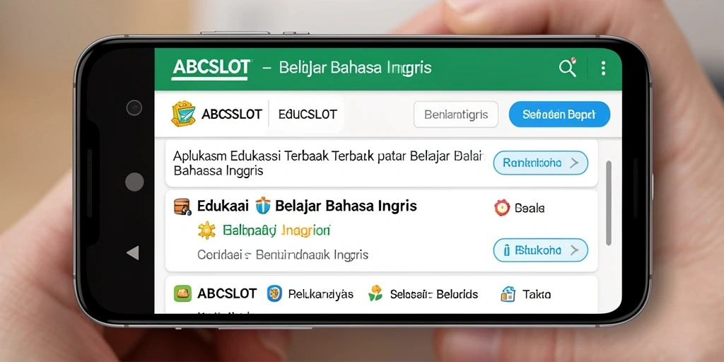 Antarmuka pengguna yang intuitif untuk belajar Bahasa Inggris.