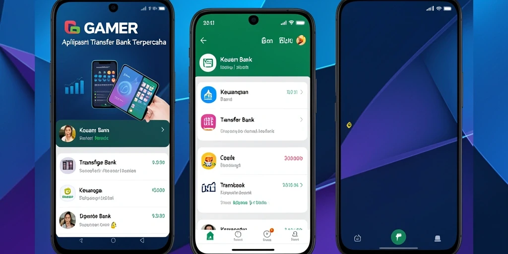 Antarmuka aplikasi GAMERP yang user-friendly untuk Transfer Bank.