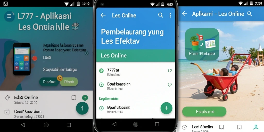 Tampilan antarmuka aplikasi L777 yang intuitif dan mudah digunakan.